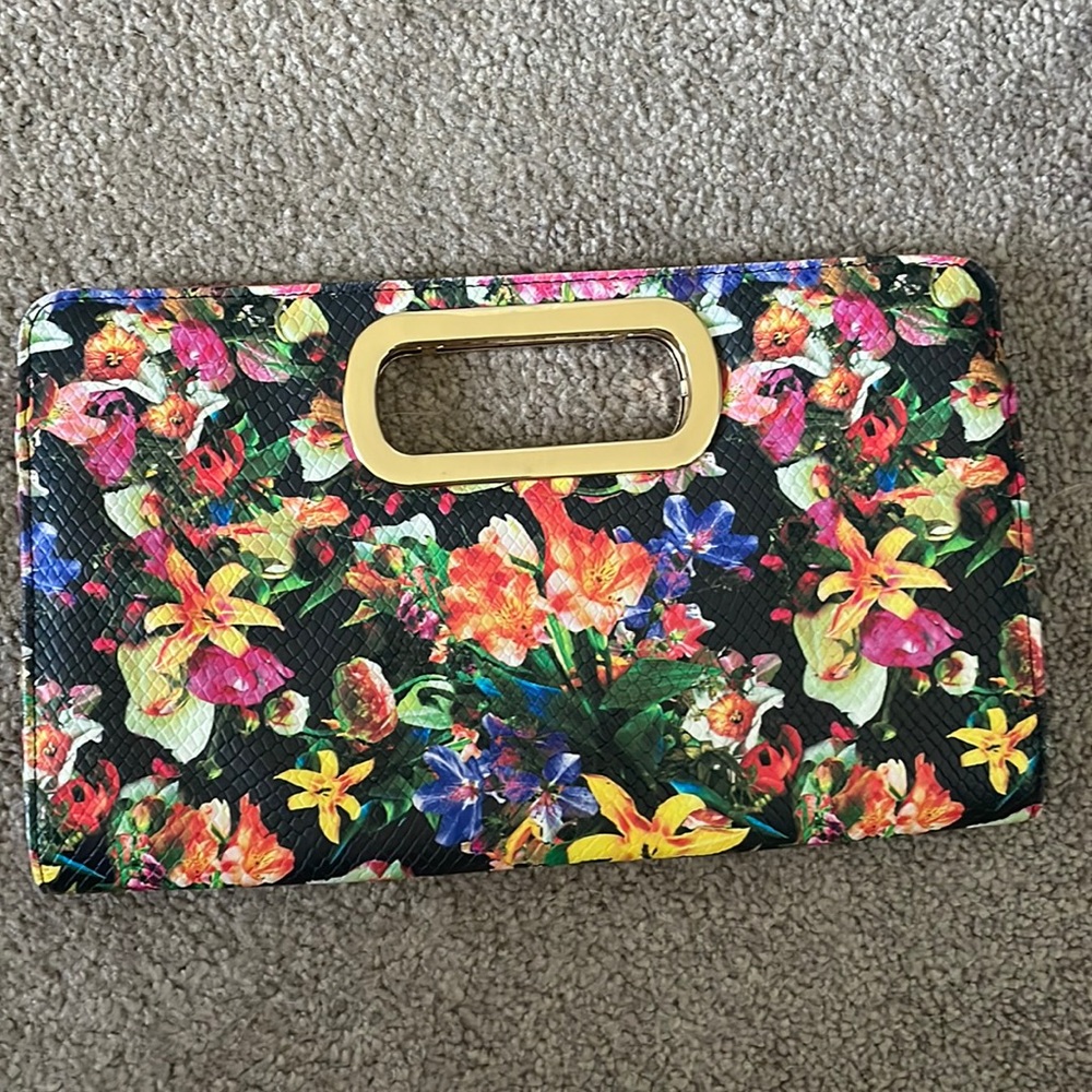 Floral envelope clutch